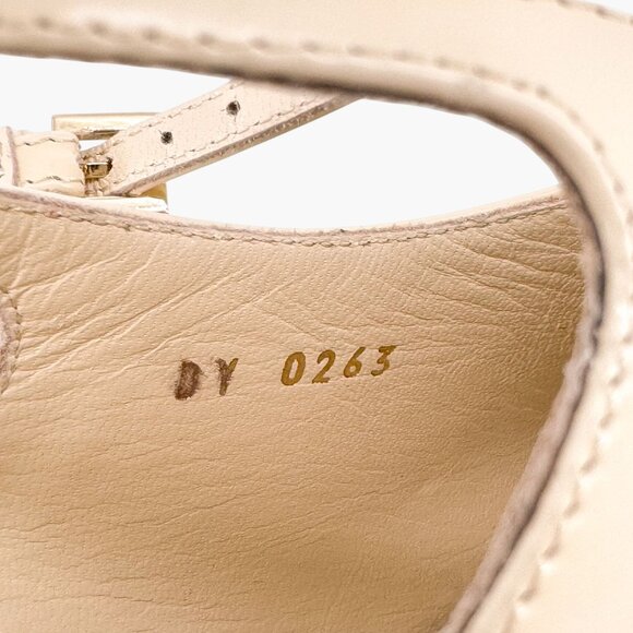 Givenchy Show Beige Leather Slingback Pointed Toe Pumps Heels Size 38 US 8 - Picture 15 of 15